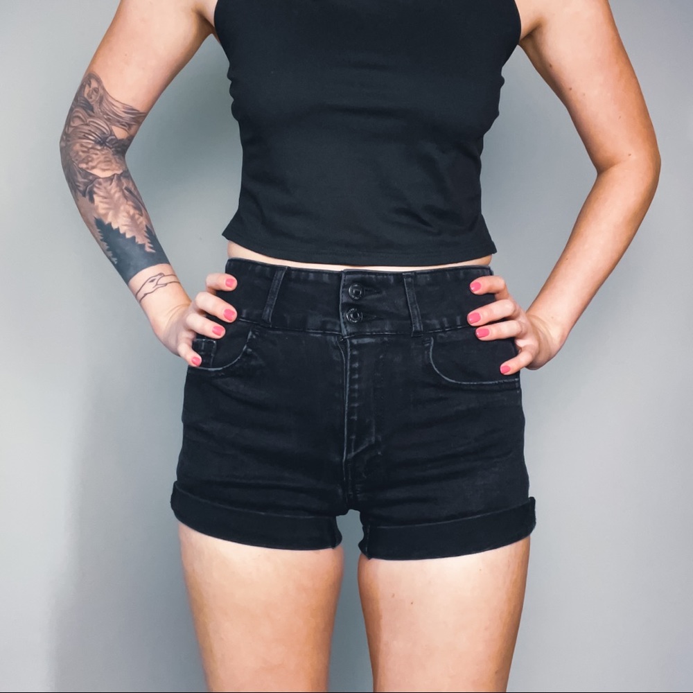 Forever 21 Black Jean Shorts